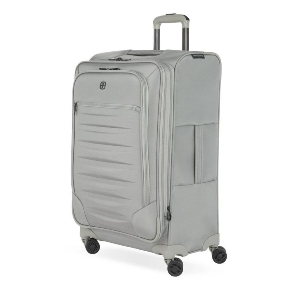 SWISSGEAR Checklite Softside Medium Checked Spinner Wheels Suitcase - Gray